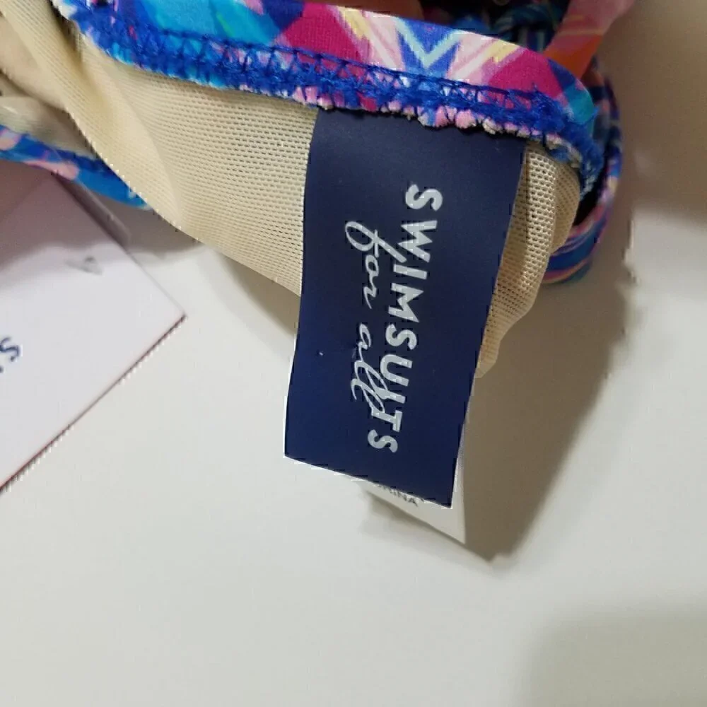 NWT Swimsuits For All Strapless One Piece Swimsuit Size 6